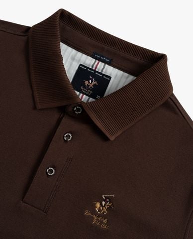  BEVERLY HILLS POLO CLUB - Áo polo nam cổ bẻ tay ngắn phối logo 