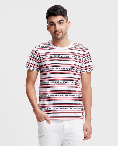  BEVERLY HILLS POLO CLUB - Áo thun nam cổ tròn tay ngắn trẻ trung 