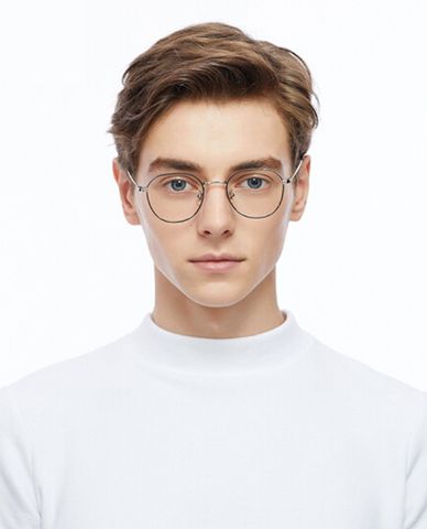  aojo - Gọng kính đa giác bo tròn thời trang 