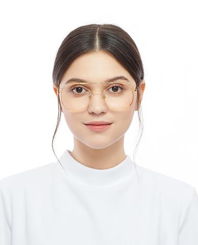  aojo - Gọng kính đa giác bo tròn thời trang 