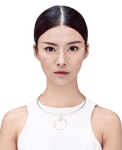  MUJOSH - Gọng kính tròn retro 