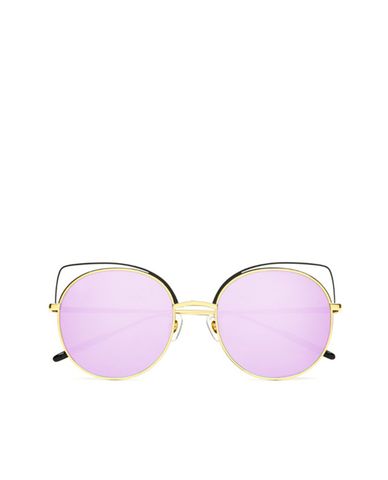  MUJOSH - Kính mát tròn tai mèo cá tính 