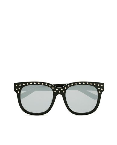  MUJOSH - Kính mát vuông tròn retro đính đá 