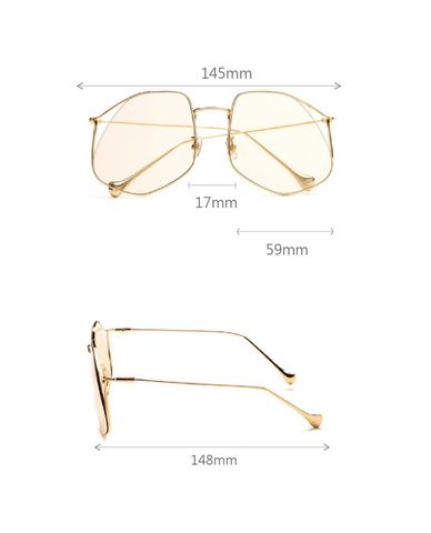  MUJOSH - Kính mát đa giác Avant Garde 