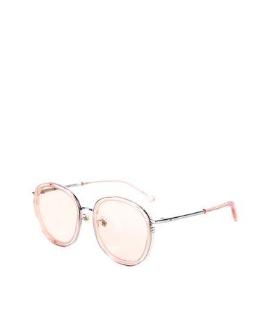  MUJOSH - Kính mát tròn oversized gọng trong suốt 