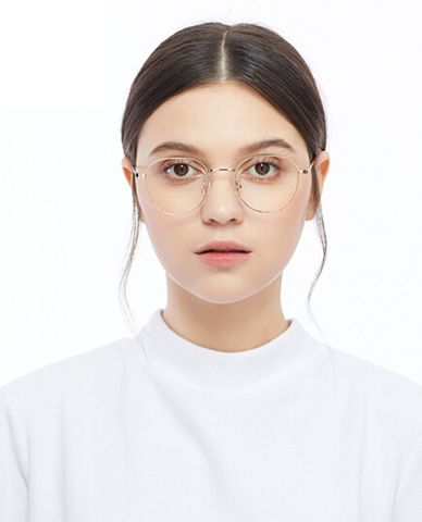  aojo - Gọng kính đa giác bo tròn thời trang 