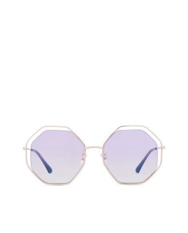  aojo - Kính mát nữ Oversized tròng đa giác rỗng khung cách điệu 