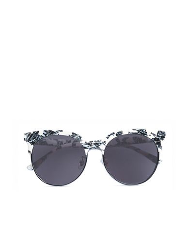  MUJOSH - Kính mát mắt mèo tròn nửa khung cá tính 