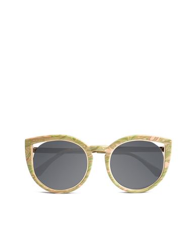  MUJOSH - Kính mát mắt mèo tròn gọng nhựa cá tính 