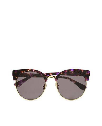  MUJOSH - Kính mát mắt mèo tròn phản gương nửa khung cá tính 