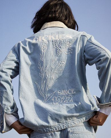  DICKIES - Áo khoác denim nam cổ bẻ tay dài phối nút Herndon 