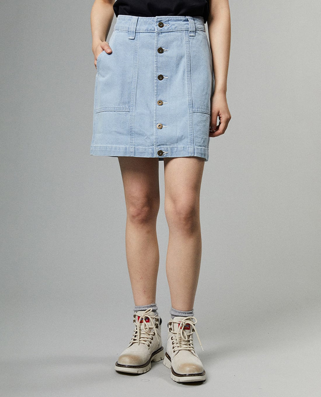 DICKIES - Váy denim mini phom chữ A trẻ trung