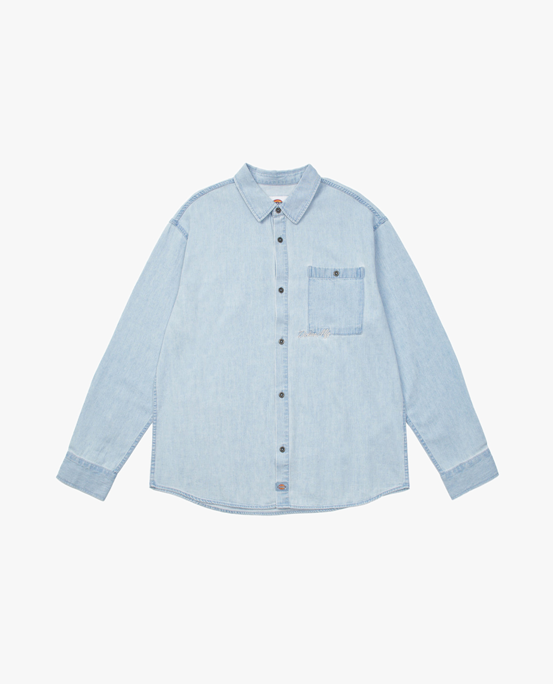 DICKIES - Áo sơ mi denim nam cổ bẻ tay dài hiện đại