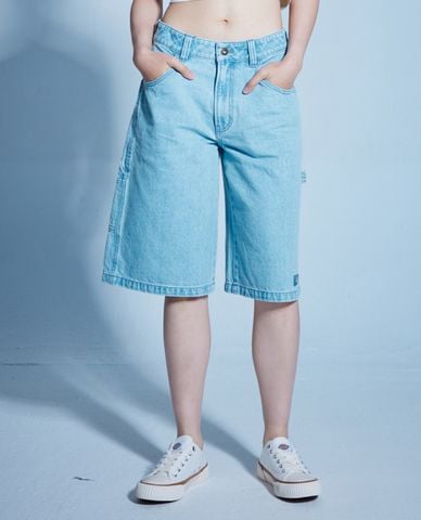  DICKIES - Quần short jeans nữ ngang gối cá tính 