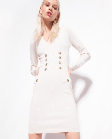  PINKO - Đầm body tay dài cổ V quyến rũ 