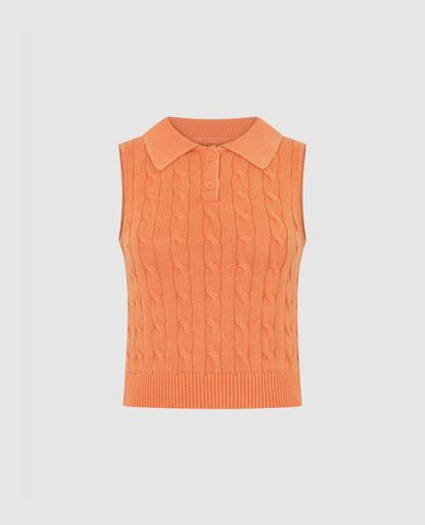  URBAN REVIVO - Áo sát nách dệt kim phom croptop 