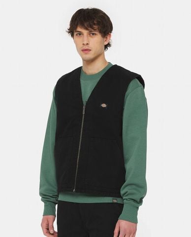  DICKIES - Áo khoác gilet nam khóa zip phối logo 