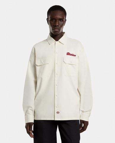  DICKIES - Áo sơ mi nam cổ bẻ tay dài phối logo 