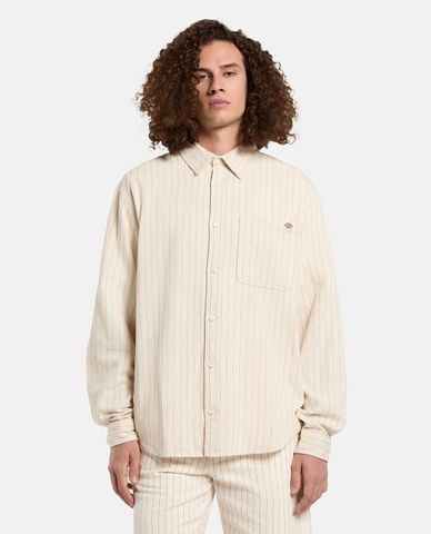  DICKIES - Áo sơ mi nam tay dài kẻ sọc Hickory 