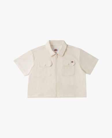  DICKIES - Áo khoác sơ mi nữ tay ngắn phom croptop 