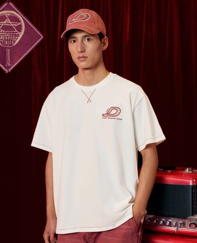  DICKIES - Áo thun unisex cổ tròn tay ngắn phối logo nổi bật 