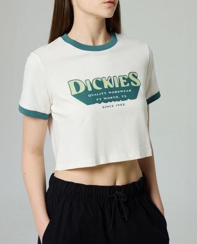  DICKIES - Áo croptop nữ cổ tròn tay ngắn trẻ trung 
