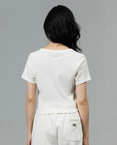  DICKIES - Áo croptop nữ cổ V tay ngắn trẻ trung 