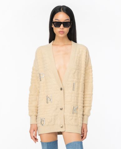  PINKO - Áo khoác cardigan nữ cổ V tay dài Daino 
