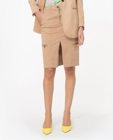  PINKO - Chân váy bút chì mini xẻ tà phối túi khoá zip Echidna 