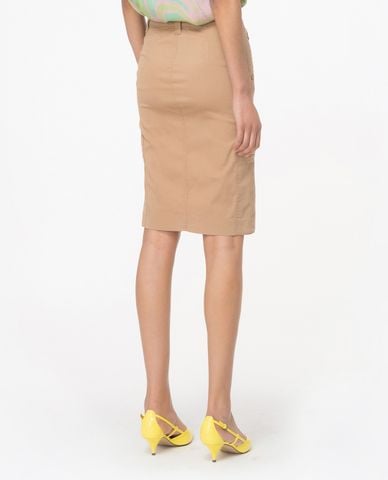  PINKO - Chân váy bút chì mini xẻ tà phối túi khoá zip Echidna 