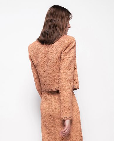  PINKO - Áo blazer nữ croptop thêu hoa Guava 