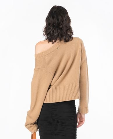  PINKO - Áo sweater nữ cổ V tay dài Salmone 