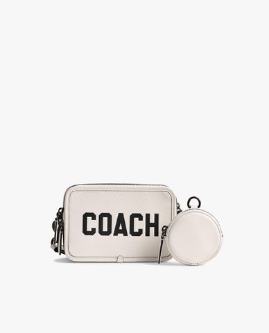  COACH - Túi đeo chéo nam phom chữ nhật trang trí logo Charter 