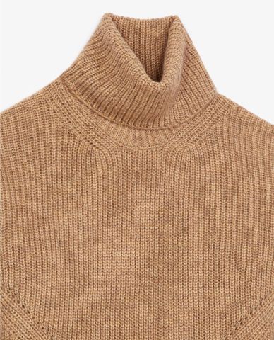  THE KOOPLES - Áo sweater nữ cổ lọ Knit Black Turtleneck 