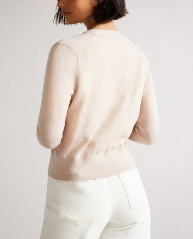  TED BAKER - Áo khoác cardigan nữ cổ V tay dài phom lửng Aiyleen 