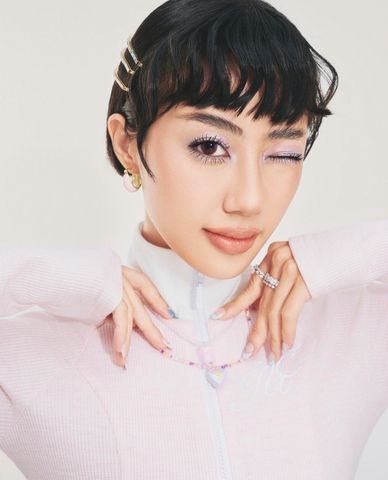  CECI - Khuyên tai nữ khoen tròn bản dày khóa chốt đơn giản 