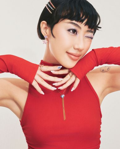  CECI - Khuyên tai nữ hình ngôi sao phối màu thời trang 