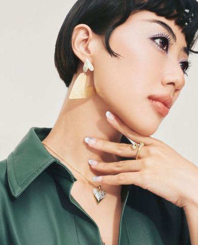  CECI - Nhẫn nữ dáng hở hình đầu rắn đính đá sang trọng 