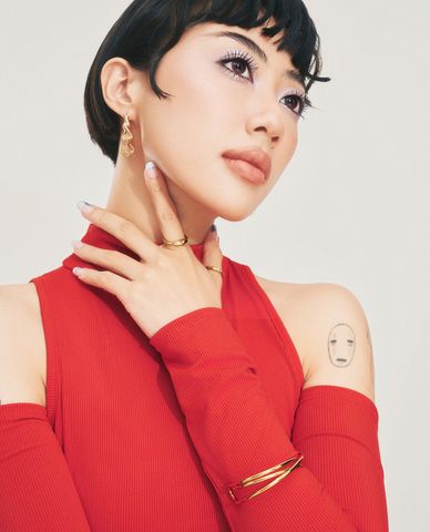  CECI - Nhẫn nữ dáng hở đan chéo tinh tế 