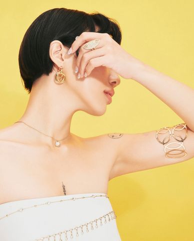  CECI - Vòng đeo tay nữ dạng hở bản lớn cá tính 