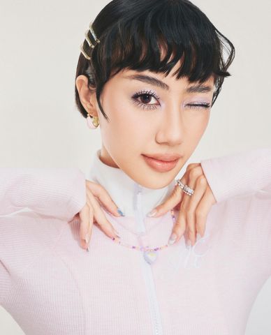  CECI - Vòng cổ dạng hạt phối mặt trái tim trẻ trung 