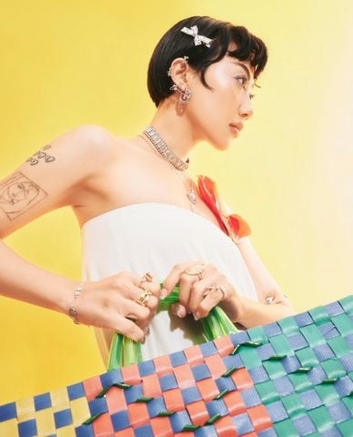  CECI - Kẹp tóc nữ hình chiếc nơ đính đá xinh xắn 