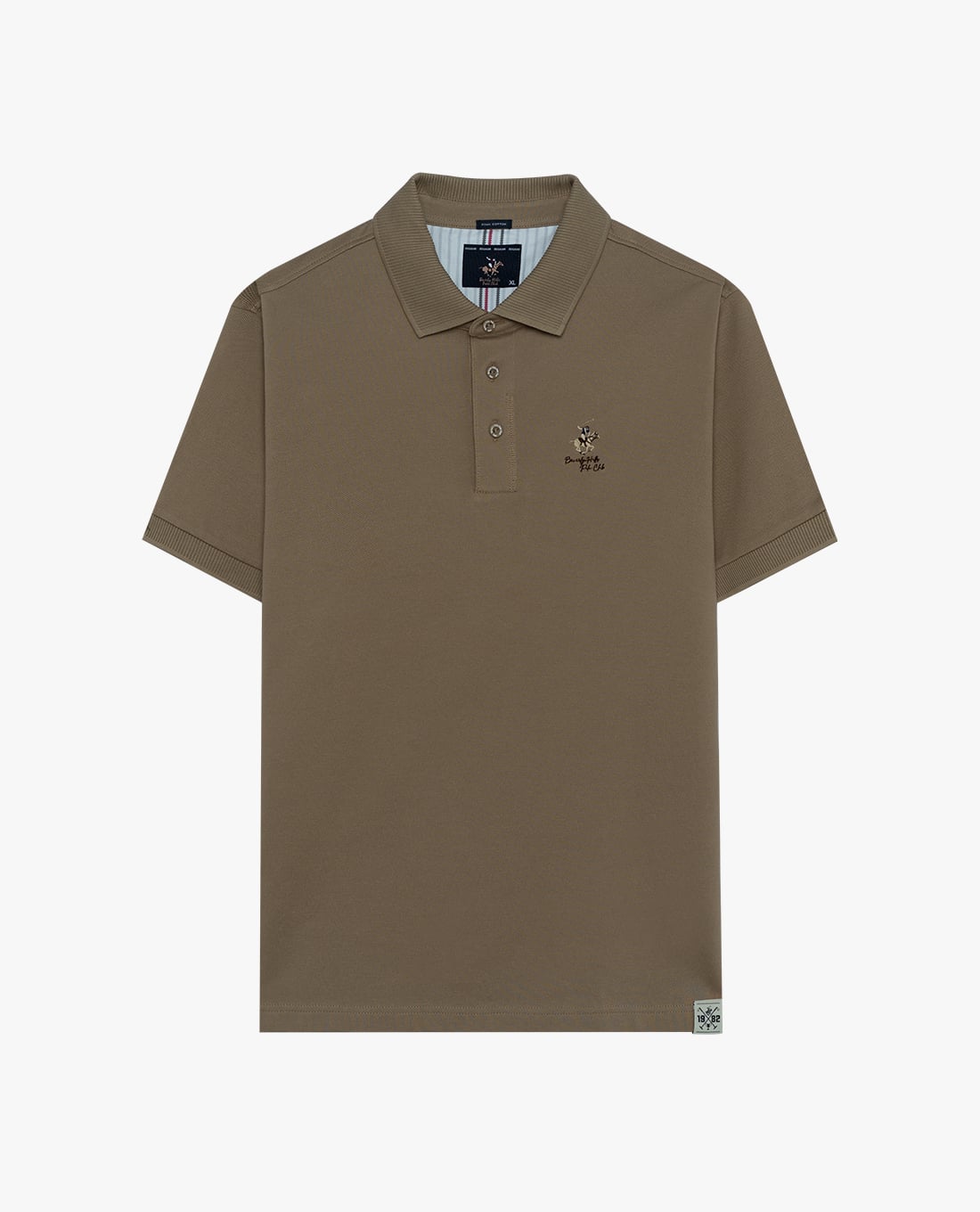 BEVERLY HILLS POLO CLUB - Áo polo nam cổ bẻ tay ngắn phối logo