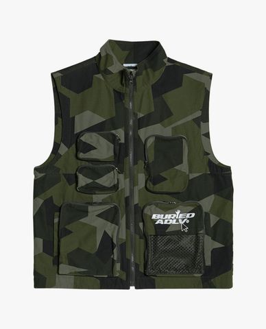  ADLV - Áo khoác sát nách phối zip BA x ADLV Outpocket Vest Indigo 