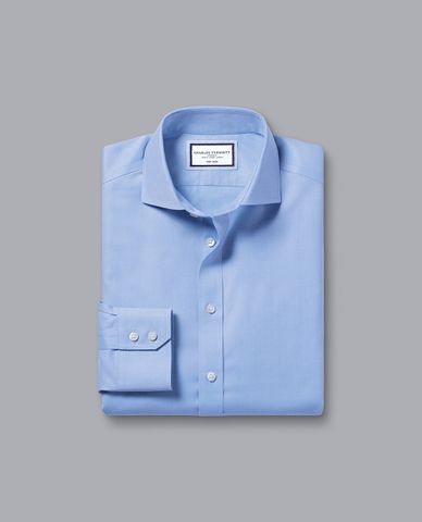  CHARLES TYRWHITT - Áo sơ mi nam tay dài Cutaway Collar Non Iron Twill 