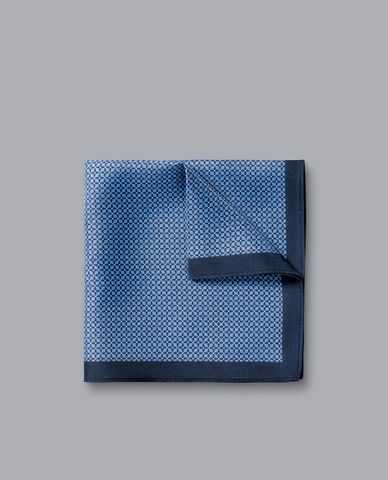  CHARLES TYRWHITT - Khăn tay nam hình vuông Semi Plain Silk 