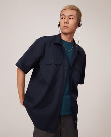  DICKIES - Áo sơ mi unisex cổ bẻ tay ngắn Mall 23 Casual 