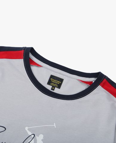  BEVERLY HILLS POLO CLUB - Áo thun nam cổ tròn tay ngắn trẻ trung 