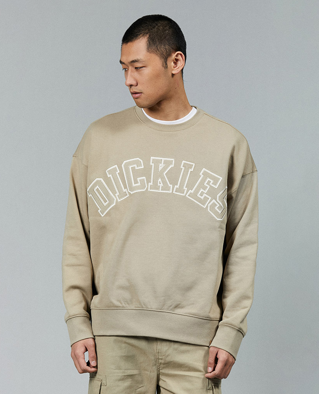 DICKIES - Áo sweatshirt nam cổ tròn tay dài Letter Logo