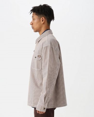  DICKIES - Áo khoác sơ mi unisex cổ bẻ tay dài Hickory 